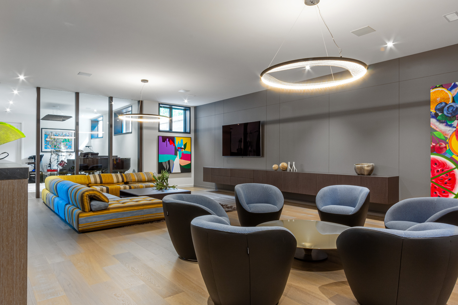 Contemporary home showcasing premium automation and entertainment systems