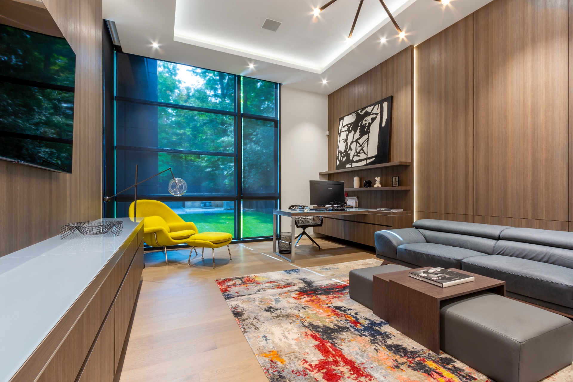 Elegant interior featuring sophisticated lighting control and home automation