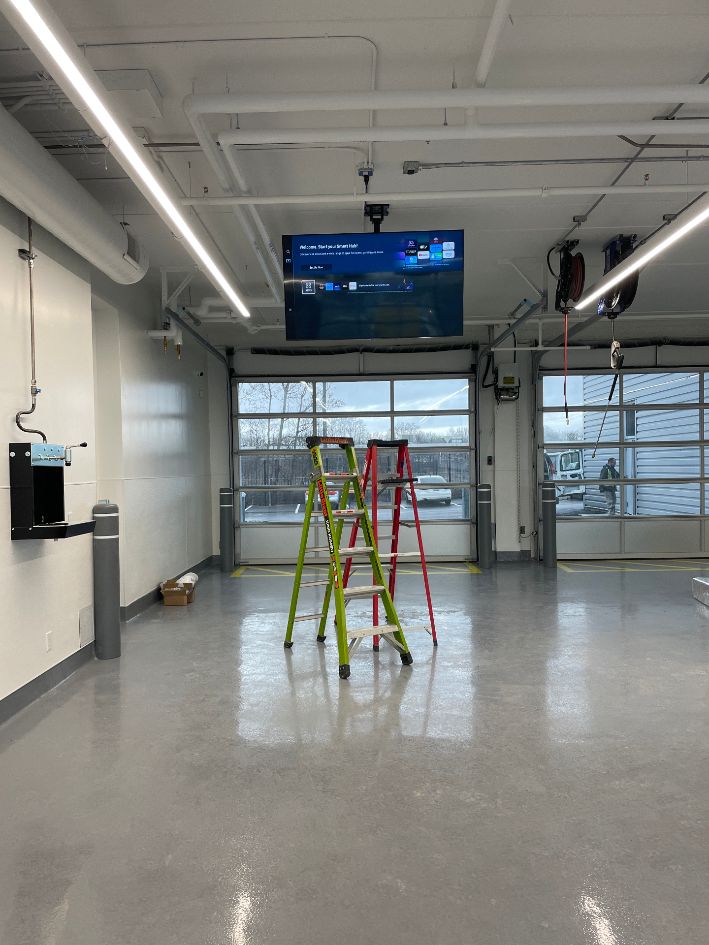 Service bay commercial display installation at a Collingwood dealership